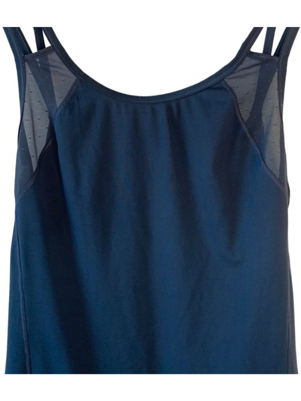 ATHLETA Navy Blue Point D'Espirit Breathable Unstinkable Athletic Tank Top M - Picture 4 of 8
